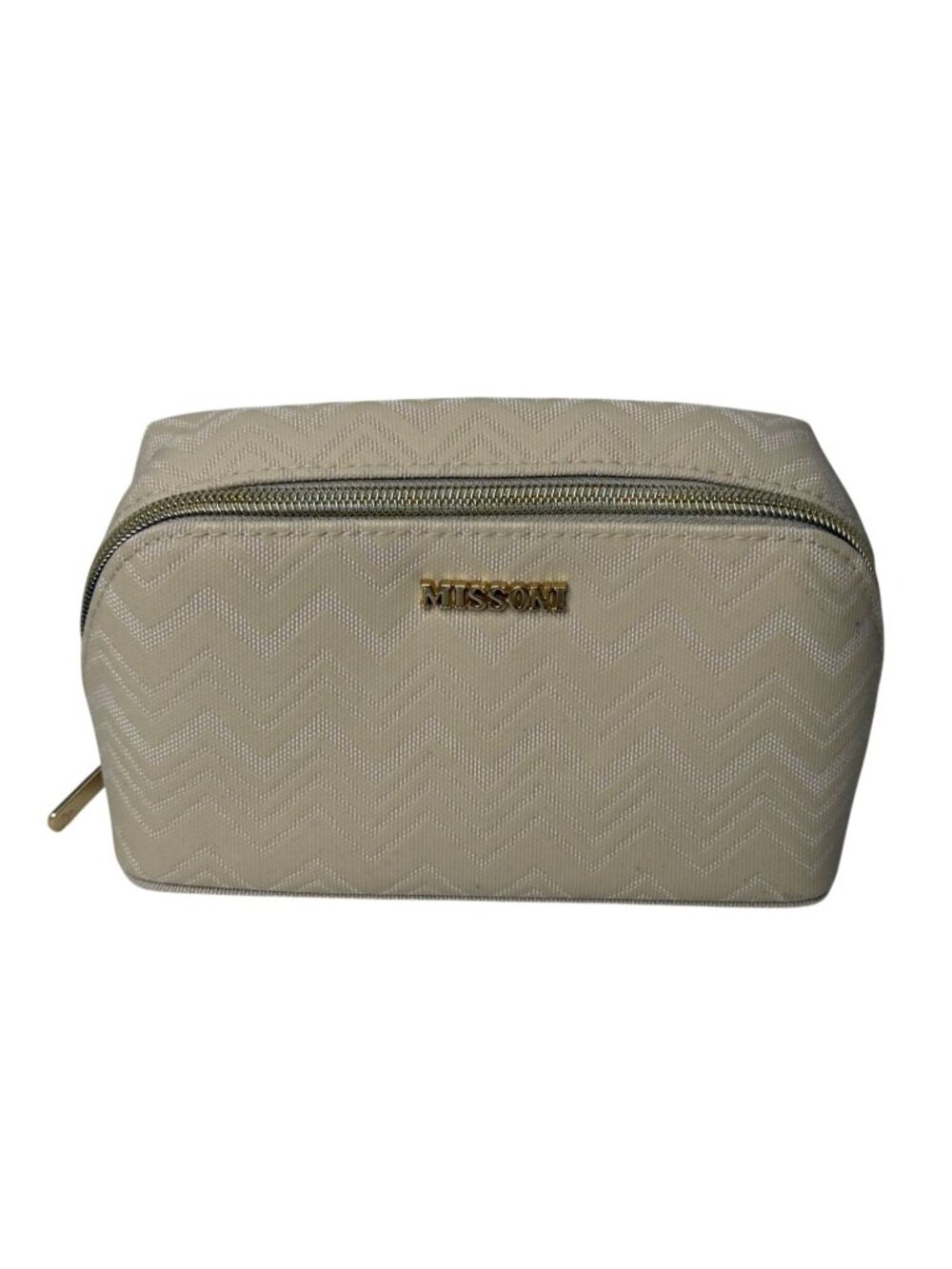 Missoni for Delta Cream Chevron Cosmetic Travel Bag